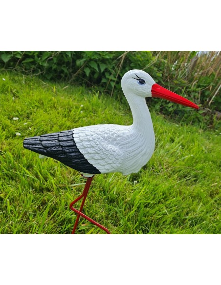 Kleiner Storch Figur H: 46cm Gartenfigur