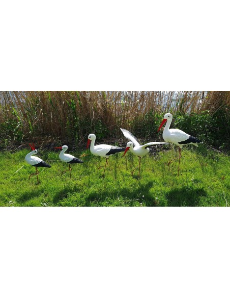 Kleiner Storch Figur H: 46cm Gartenfigur