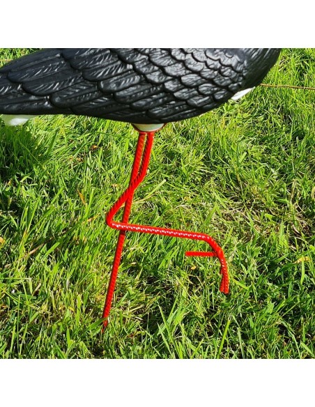 Kleiner Schwarz Storch Figur H: 46cm Gartenfigur Statue Skulptur