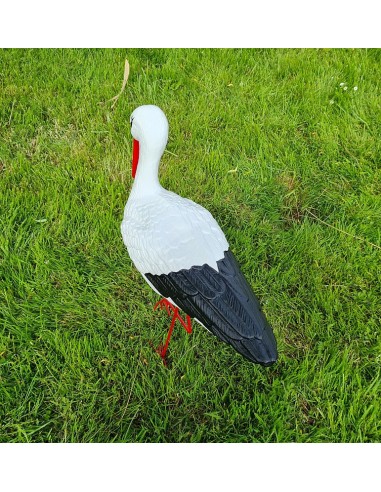 Mittelgroßer Storch Figur H: 75cm Gartenfigur Statue Skulptur