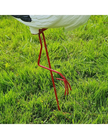 Mittelgroßer Storch Figur H: 75cm Gartenfigur Statue Skulptur