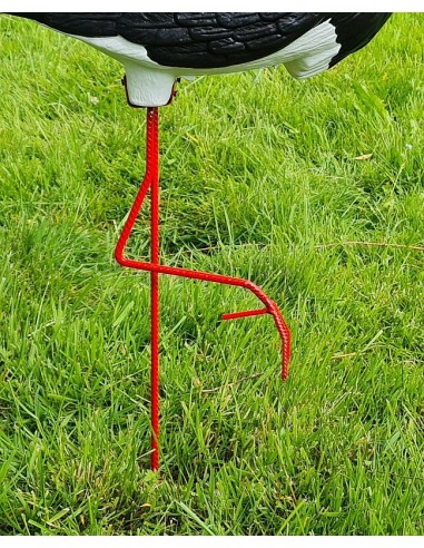 Mittelgroßer Schwarz Storch Figur H: 75cm Gartenfigur Statue Skulptur