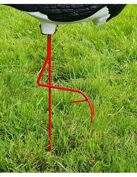 Mittelgroßer Schwarz Storch Figur H: 75cm Gartenfigur Statue Skulptur