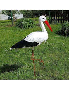 Großer Storch Figur H: 88cm Gartenfigur Statue Skulptur