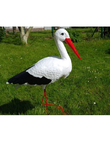 Großer Storch Figur H: 88cm Gartenfigur Statue Skulptur
