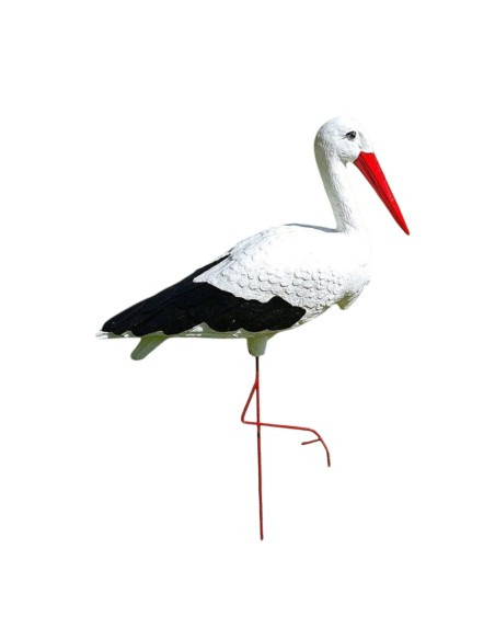 Großer Storch Figur H: 88cm Gartenfigur Statue Skulptur