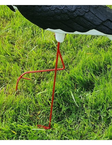 Großer Schwarz Storch Figur H: 88cm Gartenfigur Statue Skulptur