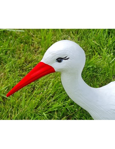 Mittelgroßer Fliegend Storch Figur H: 75cm Gartenfigur Statue Skulptur