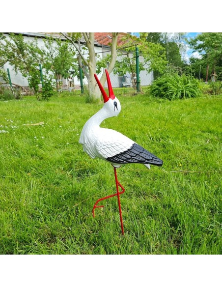 Kleiner Storch Figur H: 57cm Klapperstorch Gartenfigur Statue Skulptur