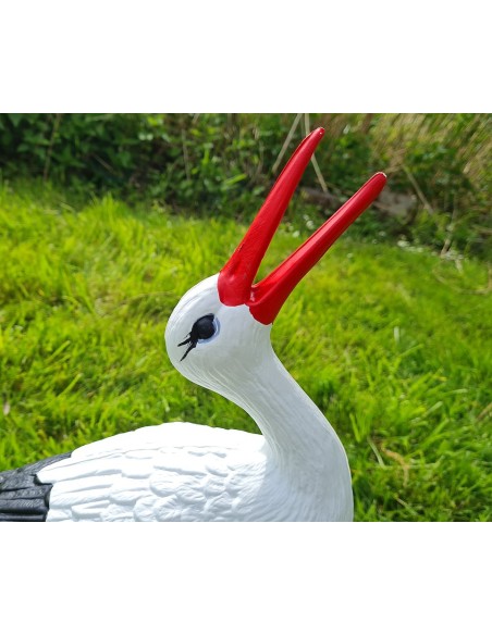 Kleiner Storch Figur H: 57cm Klapperstorch Gartenfigur Statue Skulptur