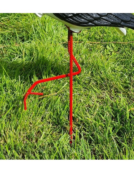Kleiner Schwarz Storch Figur H: 57cm Klapperstorch Gartenfigur Statue Skulptur