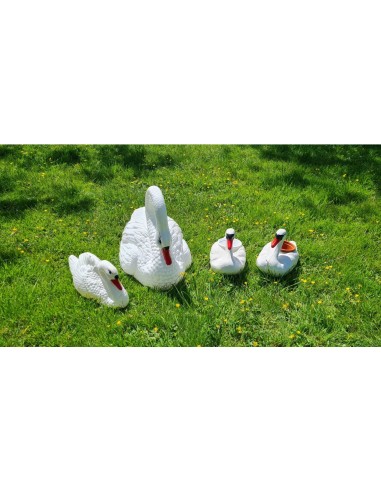 Schwan Schwimmender weißer Blumentopf H: 27cm Pflanzkübel Figur GartenfigurFigur Gartenfigur