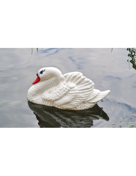 Junger Schwan Schwimmender Figur Gartenfigur