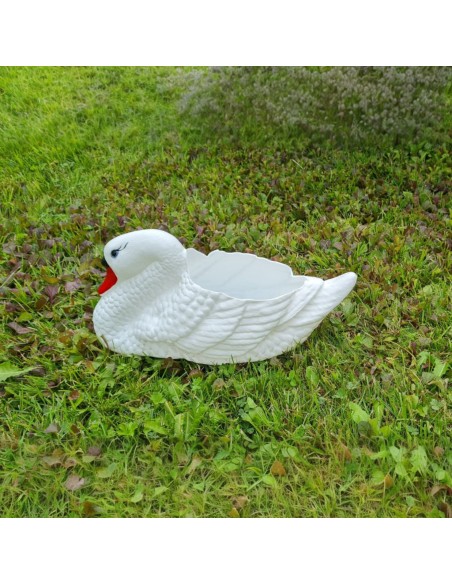Junger Schwan Blumentopf Pflanzkübel Figur Gartenfigur