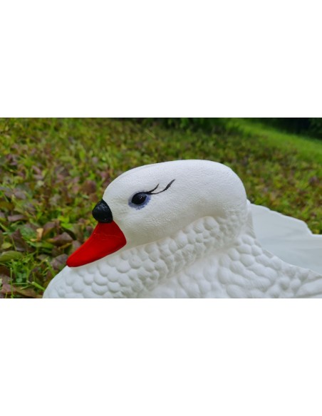 Junger Schwan Blumentopf Pflanzkübel Figur Gartenfigur