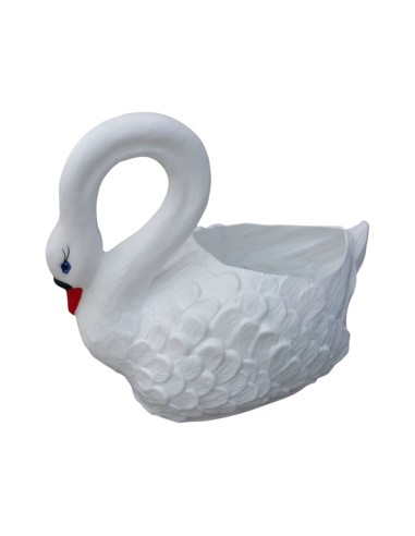 Schwan mittelgroßer Blumentopf H: 42cm Pflanzkübel Figur Gartenfigur