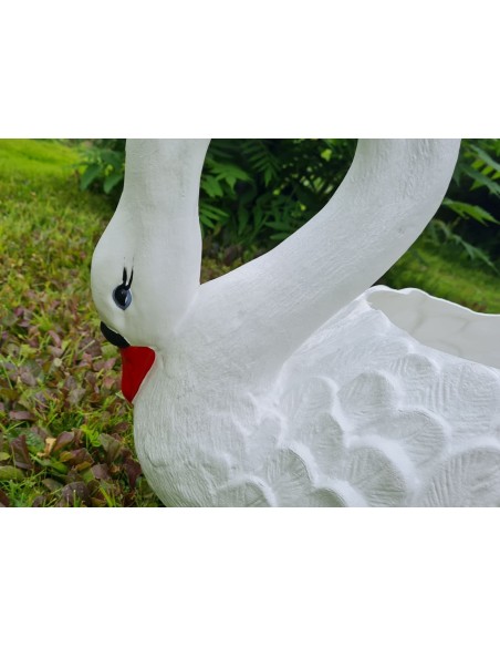 Schwan mittelgroßer Blumentopf H: 42cm Pflanzkübel Figur Gartenfigur