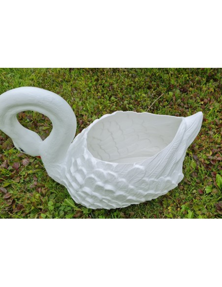 Schwan mittelgroßer Blumentopf H: 42cm Pflanzkübel Figur Gartenfigur