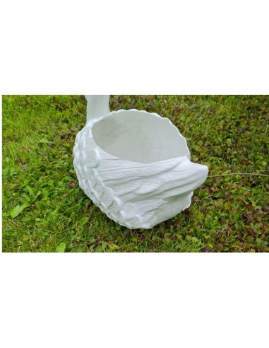 Schwan mittelgroßer Blumentopf H: 42cm Pflanzkübel Figur Gartenfigur