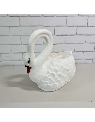 Schwan mittelgroßer Blumentopf H: 42cm Pflanzkübel Figur Gartenfigur