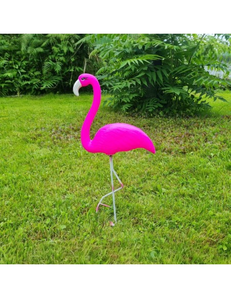 Kleiner Flamingo dunkel rosa H: 57cm Figur Gartenfigur
