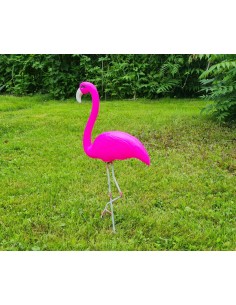 Kleiner Flamingo dunkel rosa H: 57cm Figur Gartenfigur 2