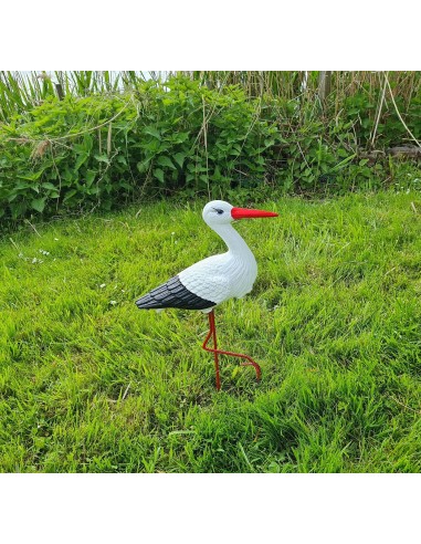 Störche Familie Set 4x Storch Figur Gartenfigur Statue Skulptur
