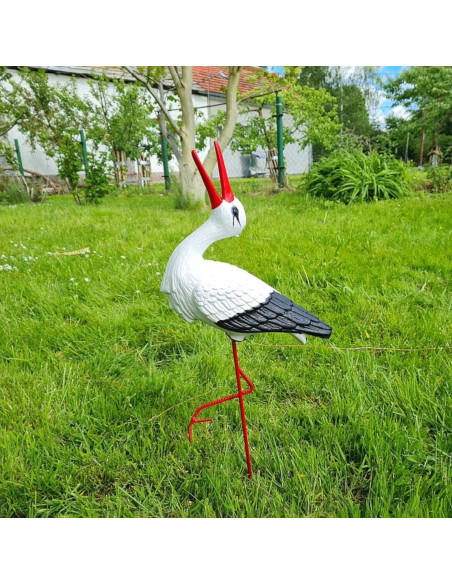 Figurine décorative Cigogne Cliquetis Petite H: 57 cm de Jardin décoration extérieure
