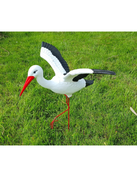 Figurine décorative Famille de 5 Cigones Cigogne de Jardin décoration extérieure